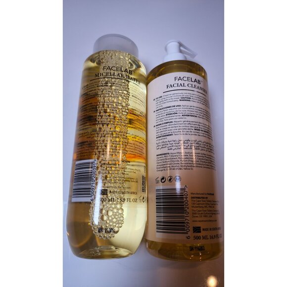 Facelab Turmeric & Vitamin C Glow Micellar Water & Facial Cleanser 500ml Set - Picture 4 of 9